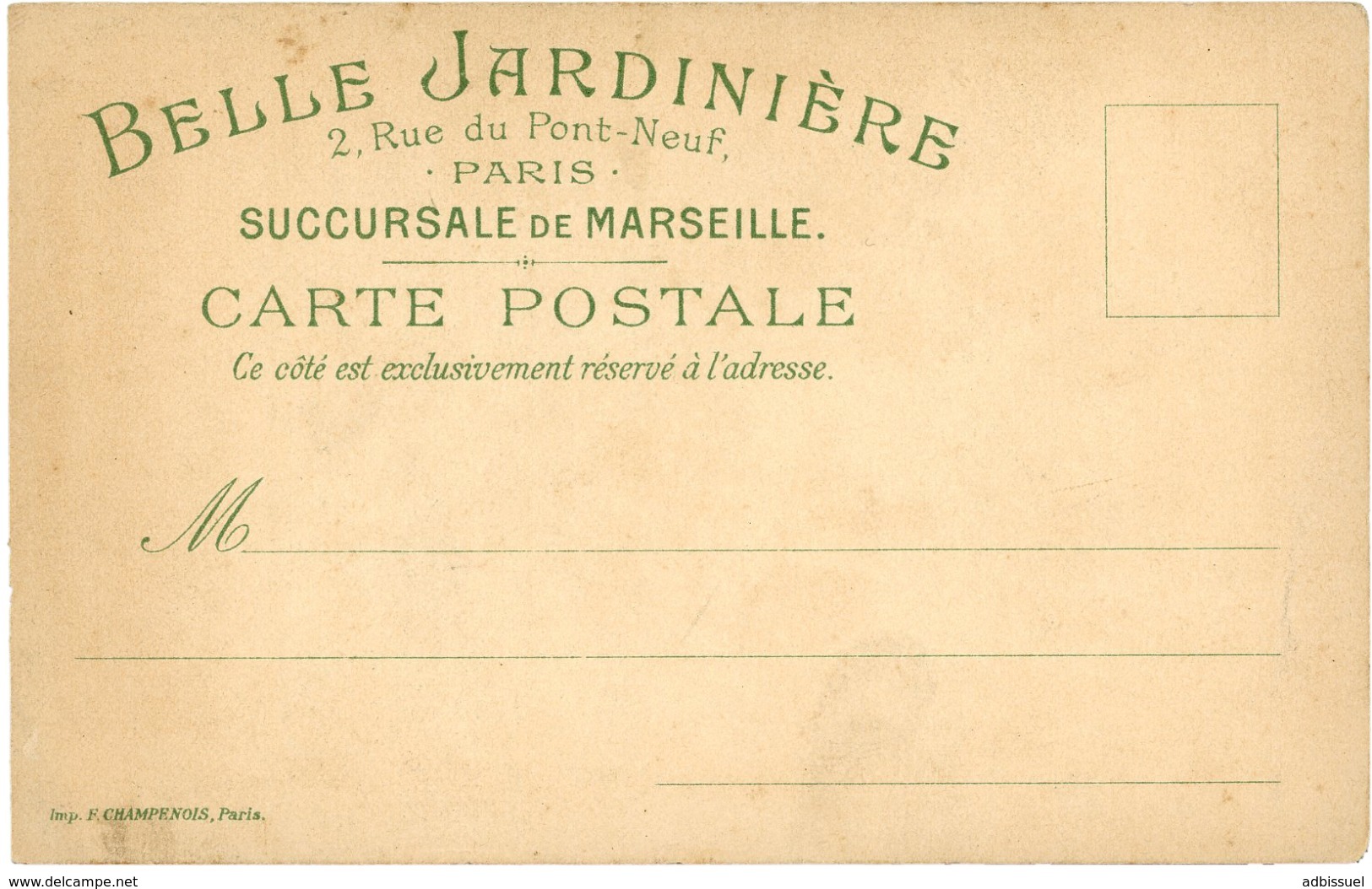 MUCHA Carte Publicitaire 'La Belle Jardinière' - Mucha, Alphonse