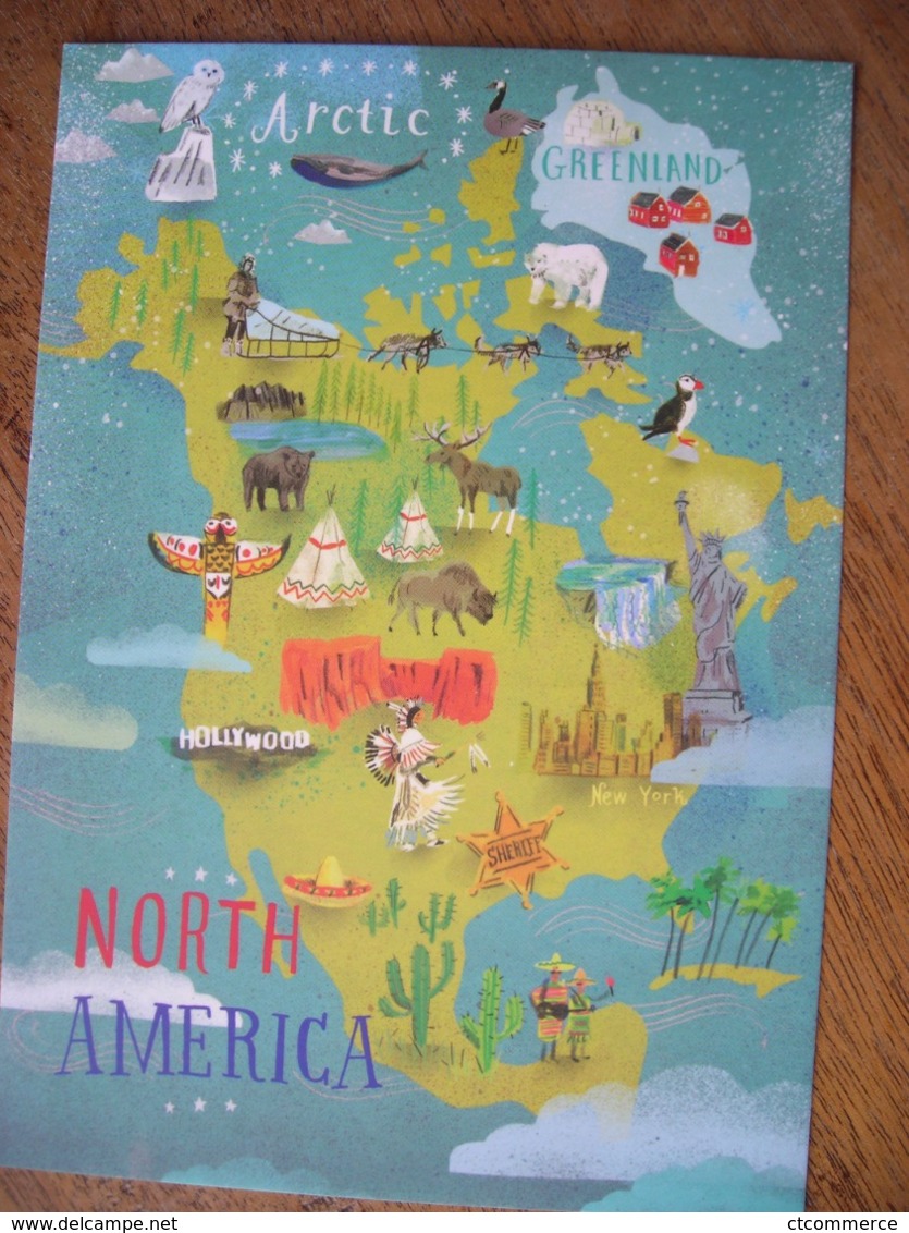 North America Amérique Du Nord - Carte Geografiche