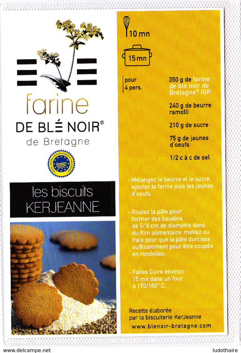 CP, Les Biscuit Kerjeanne, Blé Noir, Bretagne, Recette De Cuisine Bretonne - Recettes (cuisine)