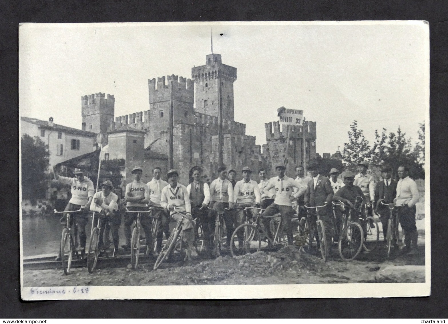 Ciclismo - Fotografia Dopo Lavoro Ciclisti Di Rovato - Convegno Sirmione 1928 - Altri & Non Classificati
