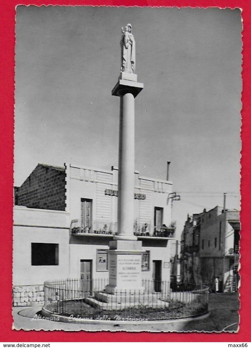 CARTOLINA VG ITALIA - ALTAMURA (BA) - Colonna Della Madonnina - 10 X 15 - 1957 - Altamura