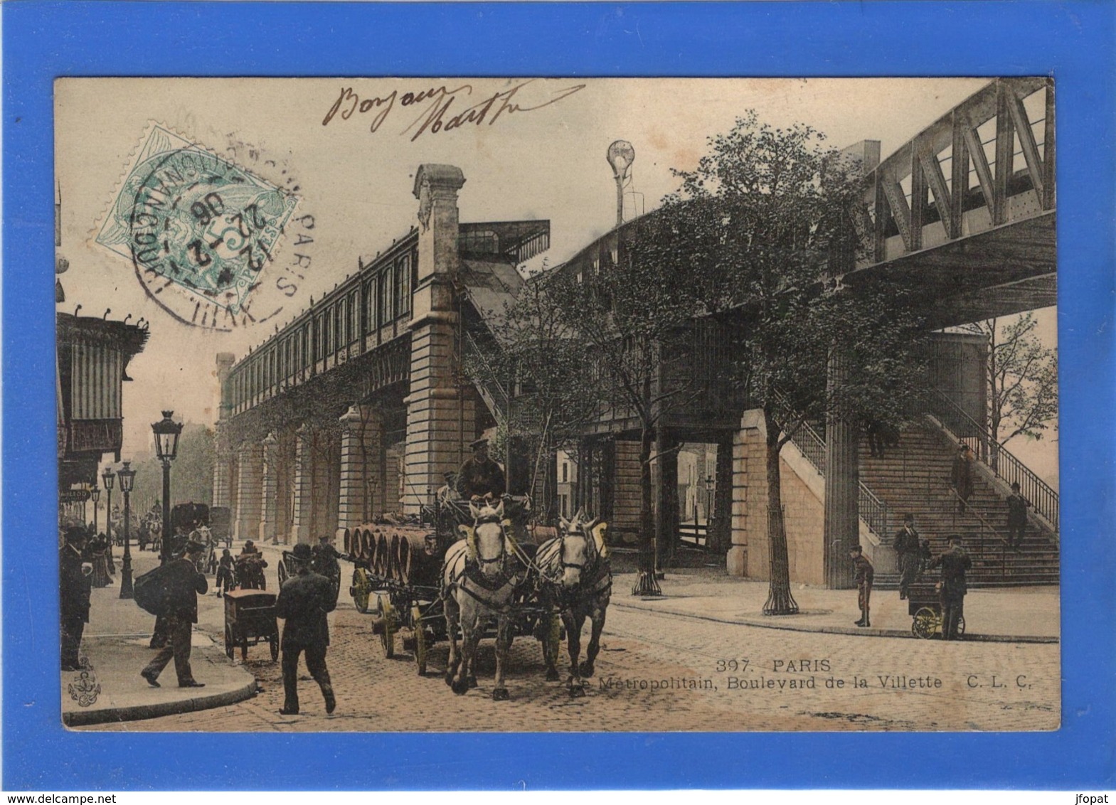 75 PARIS - 10ème Ou 19ème, Le Métropolitain, Boulevard De La Villette, Aquarellée - Zonder Classificatie