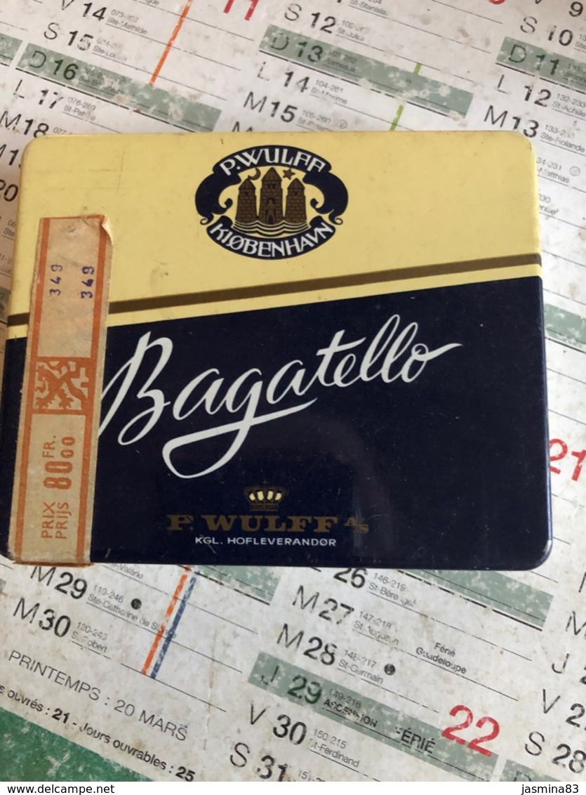 Boîte De Cigare Bagatello ( Boîte En Fer) - Boites à Tabac Vides