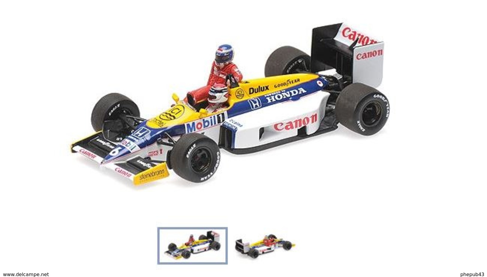 Williams Honda FW11 – Keke Rosberg Riding On Nelson Piquet – German GP 1986 #6 - Minichamps - Minichamps