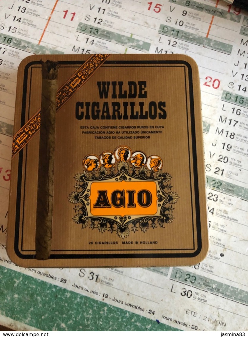 Boîte De Cigare Wilde Cigarillos AGIO  ( Boite En Fer) - Empty Tobacco Boxes