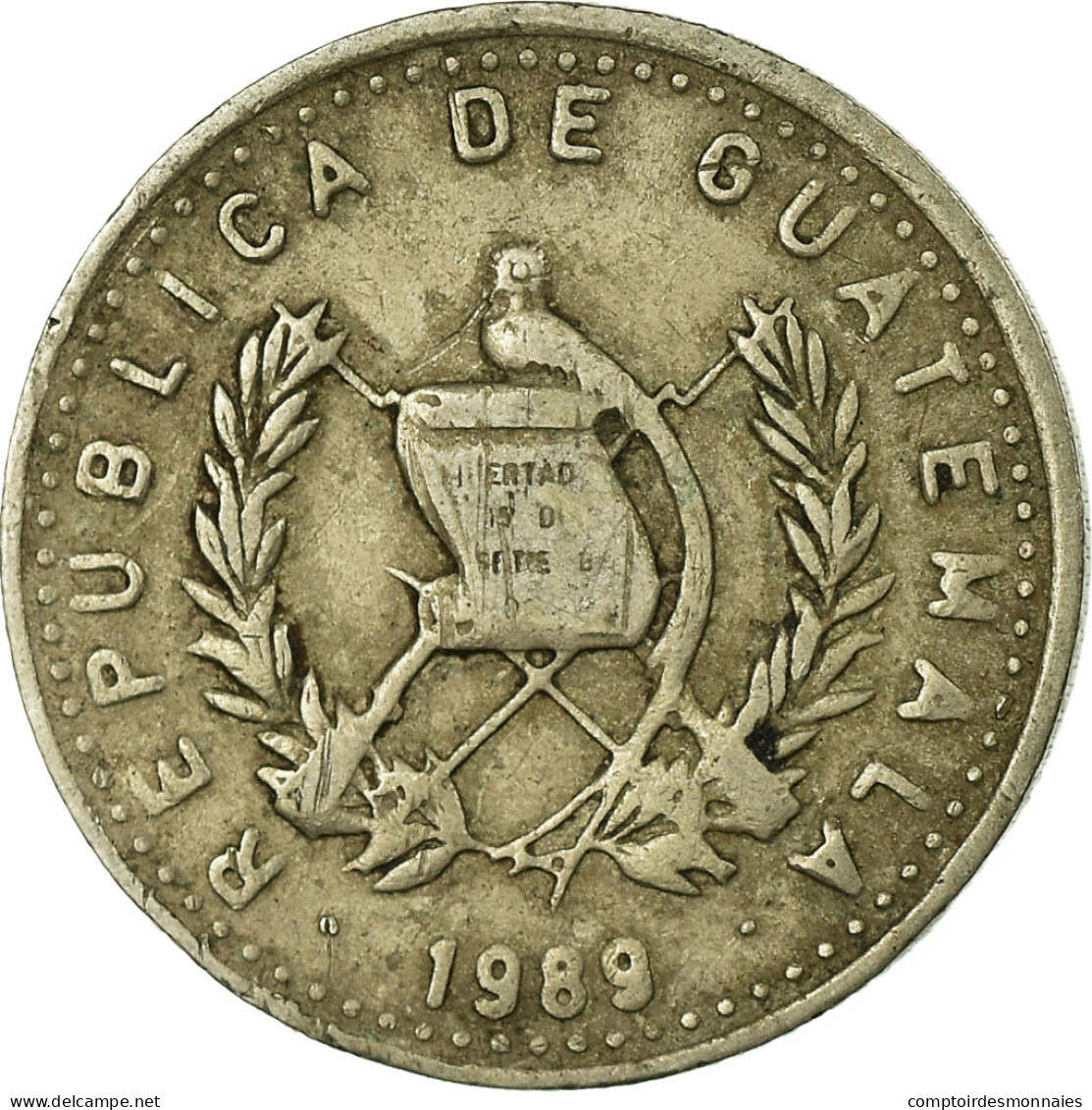 Monnaie, Guatemala, 5 Centavos, 1989, TTB, Copper-nickel, KM:276.4 - Guatemala