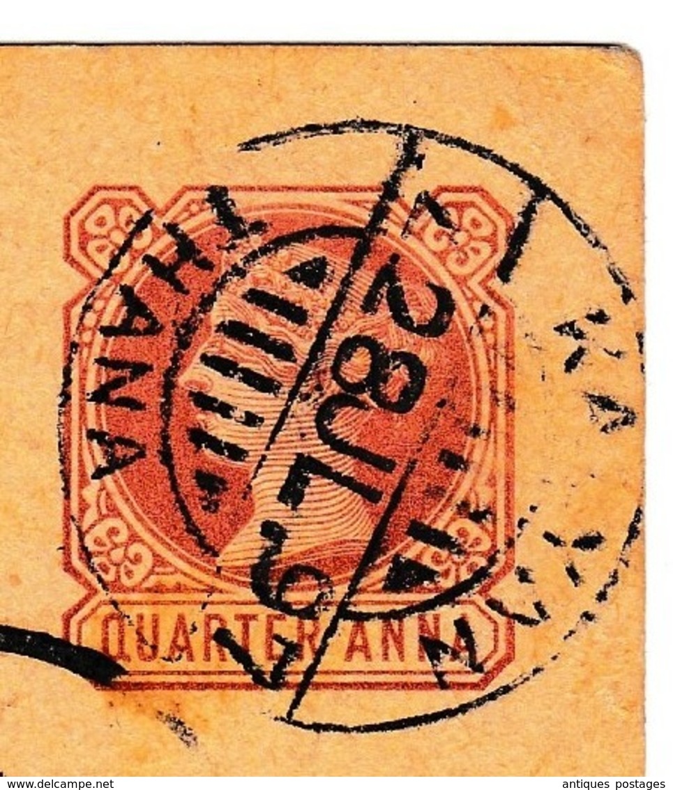 Post Card Thana 1897 Thane East India - 1882-1901 Empire