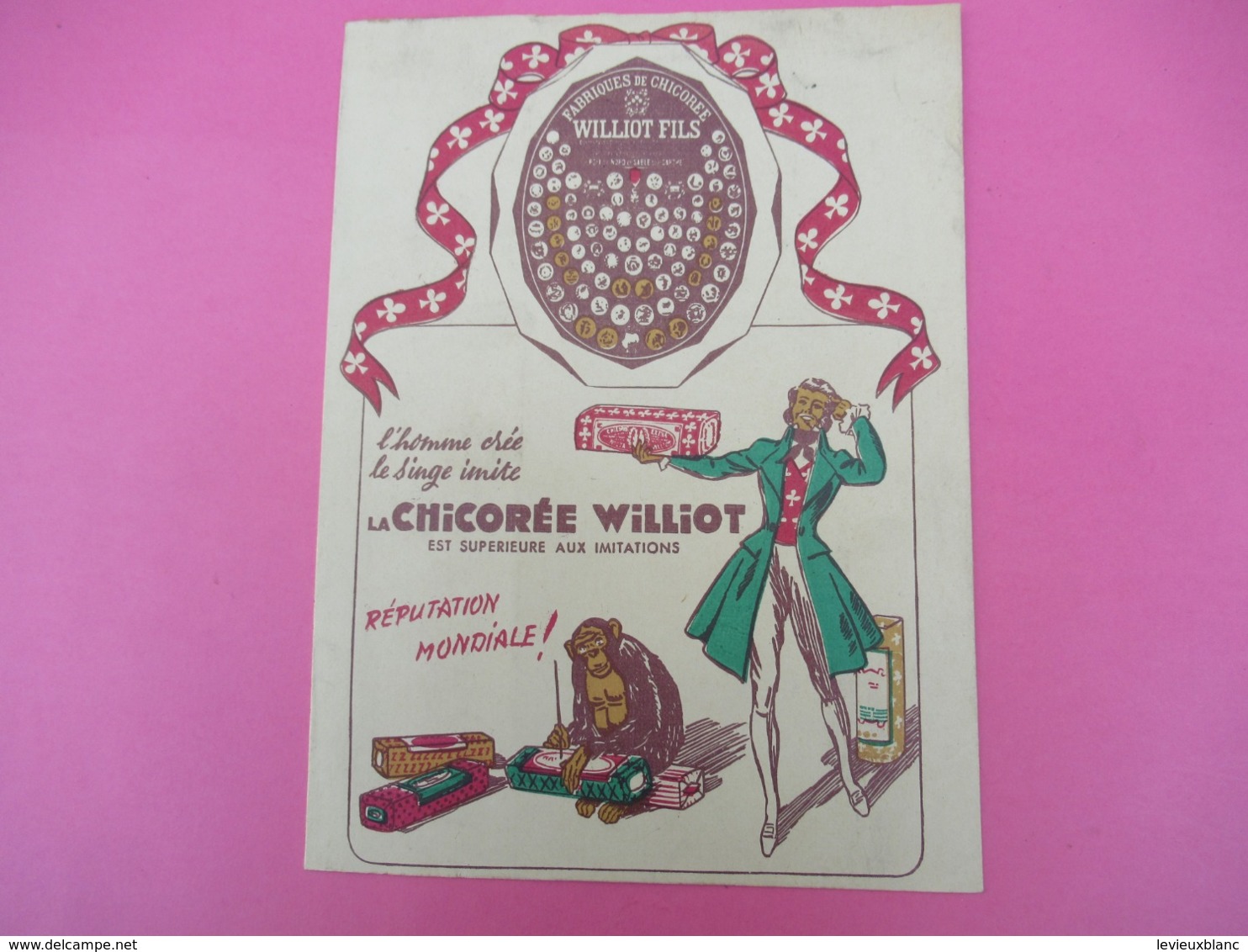 Protège-Cahier/Chicorée / CHICOREE WILLIOT/La Grande Marque Française/ Chaque Matin /Vers 1950  CAH232 - Koffie En Thee