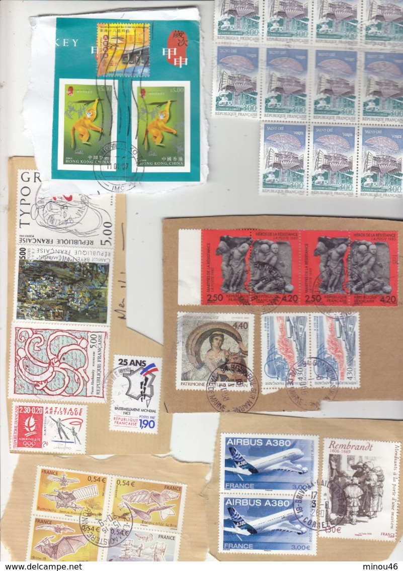 T.GROS LOT DE + DE 3000 TIMBRES.MAJORITE FRANCE.A DECOLLER POUR LA +PART.A SAISIR.T.B.ETAT.VOIR DESC ET SCANS - Lots & Kiloware (mixtures) - Min. 1000 Stamps