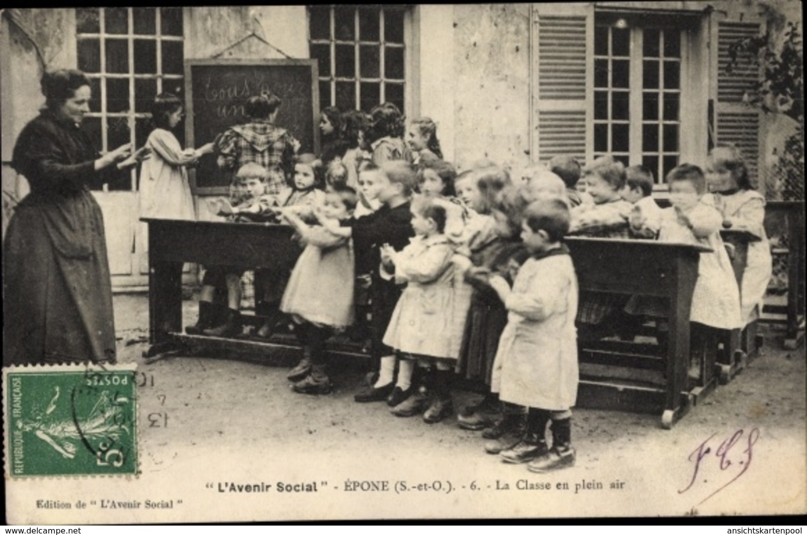 Cp Epone Yvelines, La Classe En Plein Air, Avenir Social - Autres & Non Classés