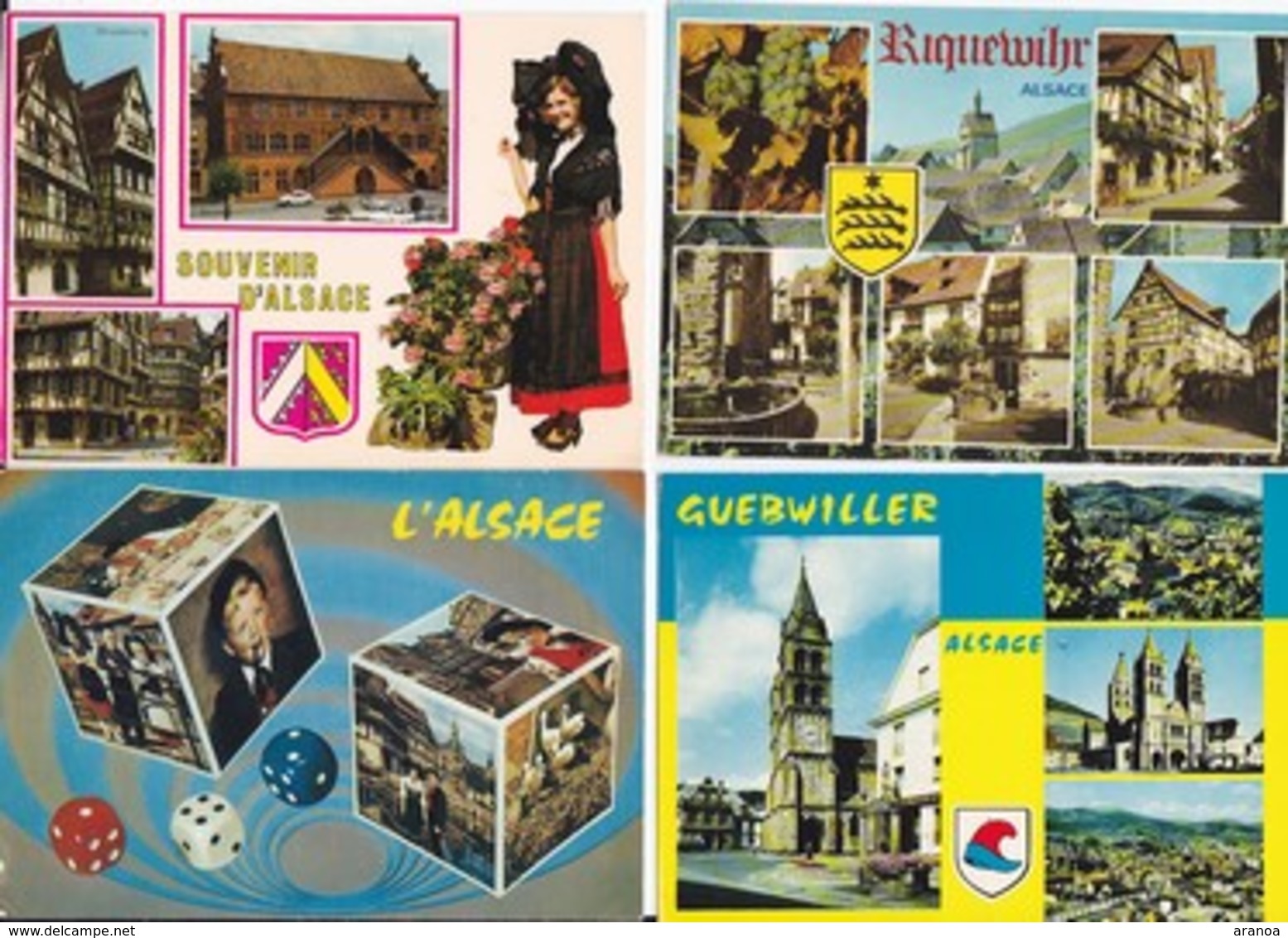 France -- Départements différents (01) -- Multivues -- Lot de 80 cartes