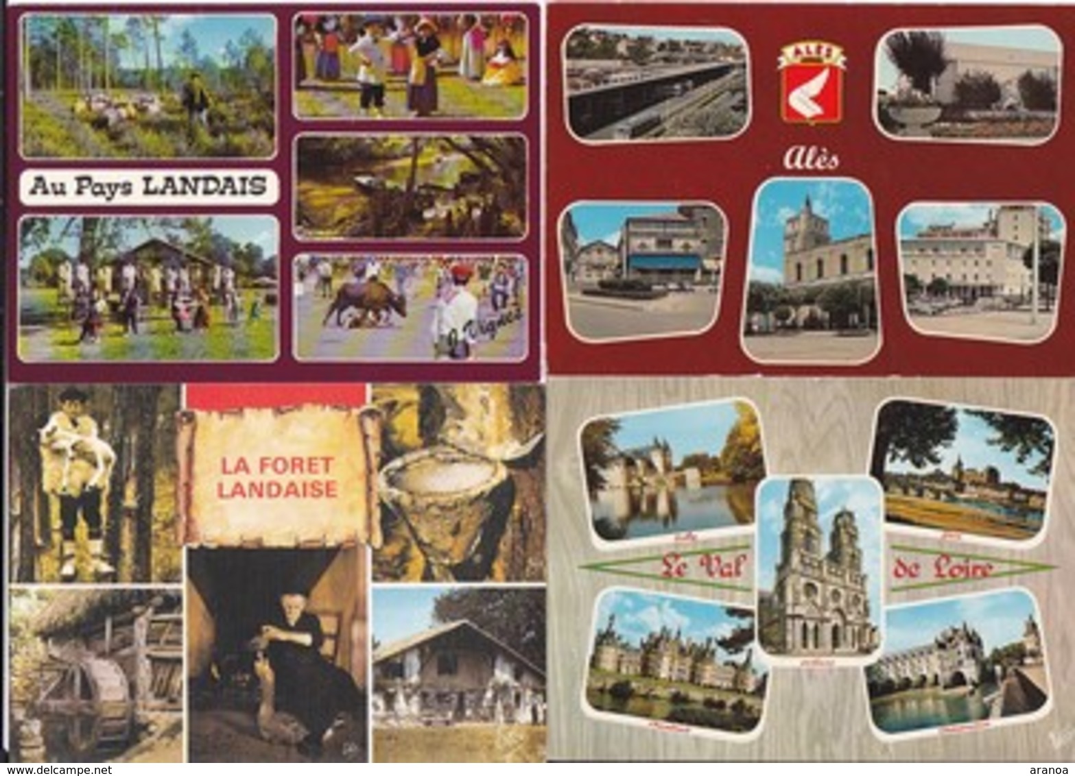 France -- Départements différents (02) -- Multivues -- Lot de 80 cartes
