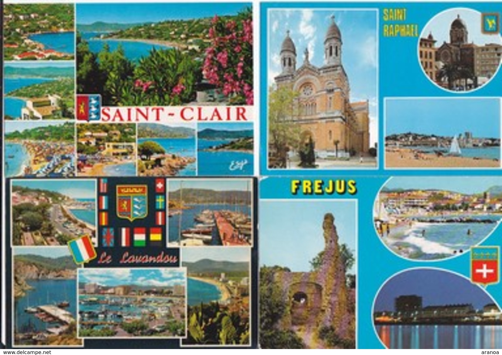 France -- Départements différents (02) -- Multivues -- Lot de 80 cartes