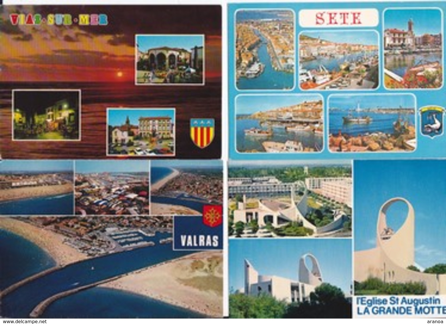 France -- Départements différents (02) -- Multivues -- Lot de 80 cartes