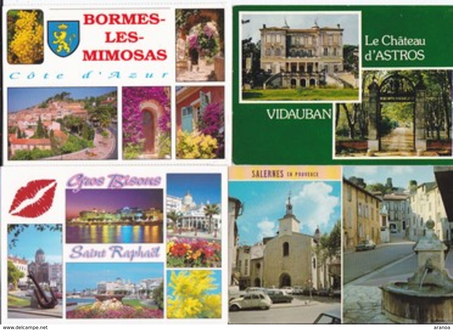 France -- Départements différents (02) -- Multivues -- Lot de 80 cartes