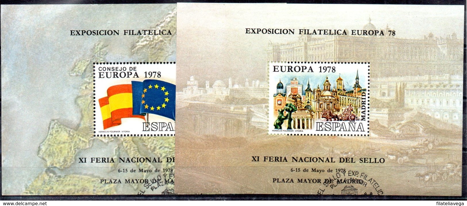 España Hoja Recuerdo Nº Edifil 61/62 O - Blocs & Hojas