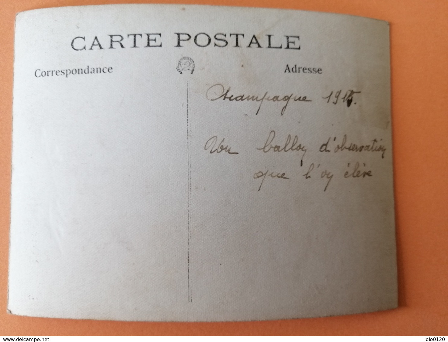 Champagne Ballon D Observation 1915 - Other & Unclassified