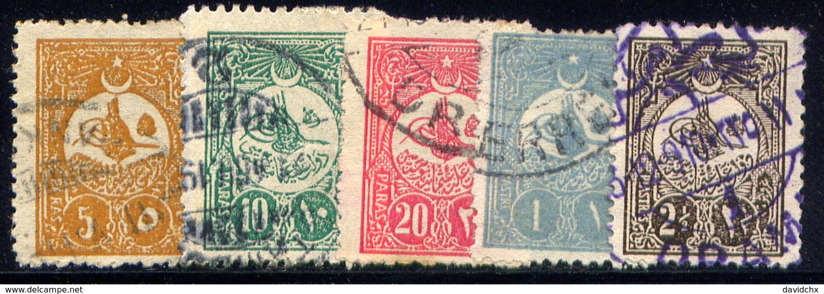 TURKEY, NO.'S 132-135 AND 137 - Used Stamps