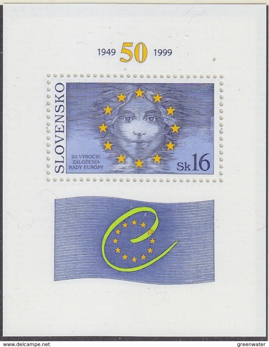 Slovakia 1999 50Y Council Of Europa M/s  ** Mnh (44612E) ROCK BOTTOM PRICE - Europese Gedachte