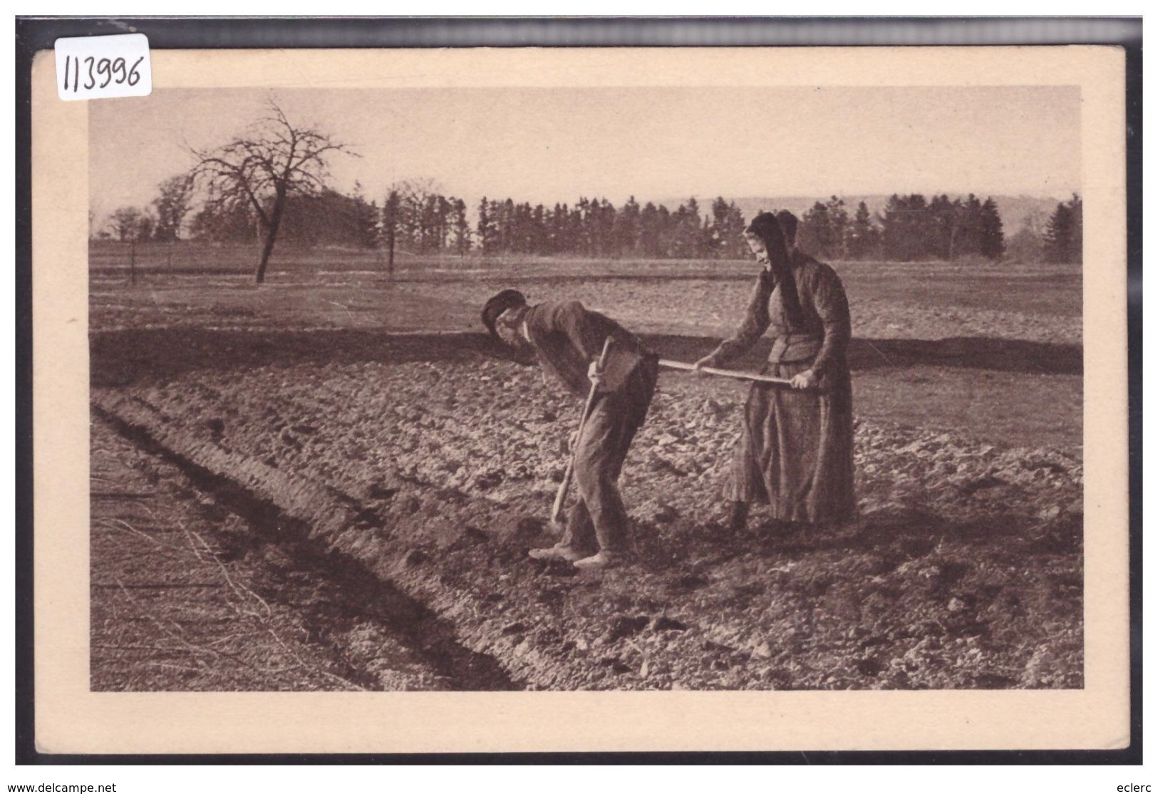 PLATEAU VAUDOIS - TRAVAUX DES CHAMPS - PUBLICITE CHOCOLAT KLAUS, MORTEAU - TB - Autres & Non Classés