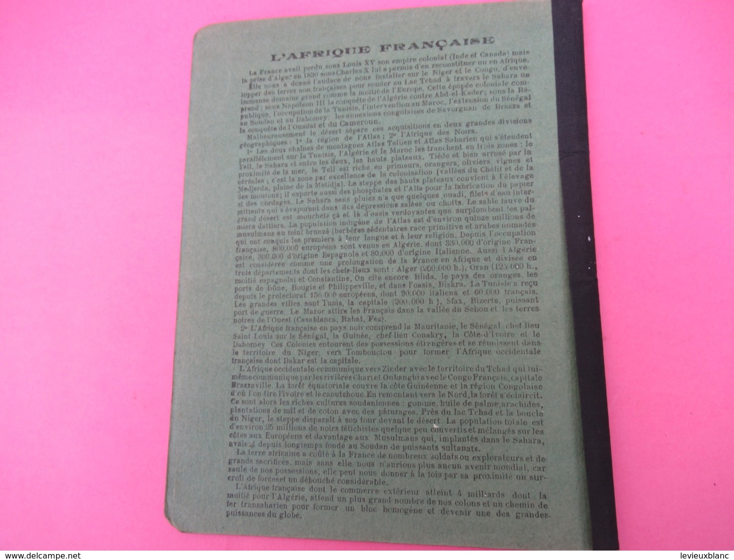 Couverture De Cahier D’écolier/La France Coloniale/ L'ALGERIE/ Biskra/ Adam POITIERS/Vers 1920-1930  CAH240 - Papierwaren