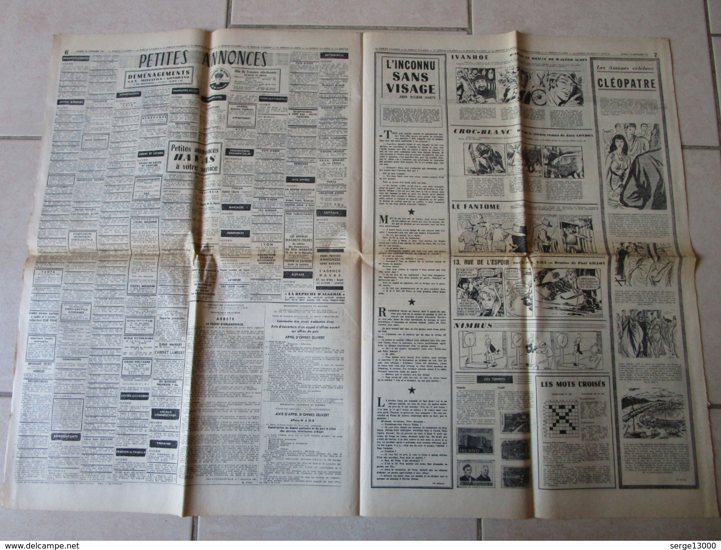 Journal La Depeche D Algérie Septembre 1961 Bizerte - Syrie - Attentat - Info Alger Medea Tizi Ouzou Blida Orléansville - 1950 - Today