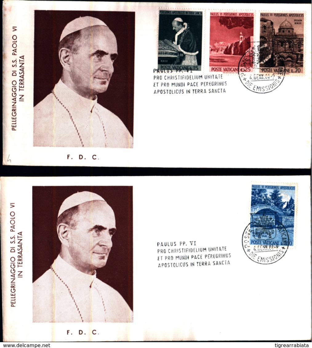13568)F.D.C  Pellegrinaggio Di Paolo VI In Terra Santa - 4 Gennaio 1964 - Cartoline Maximum