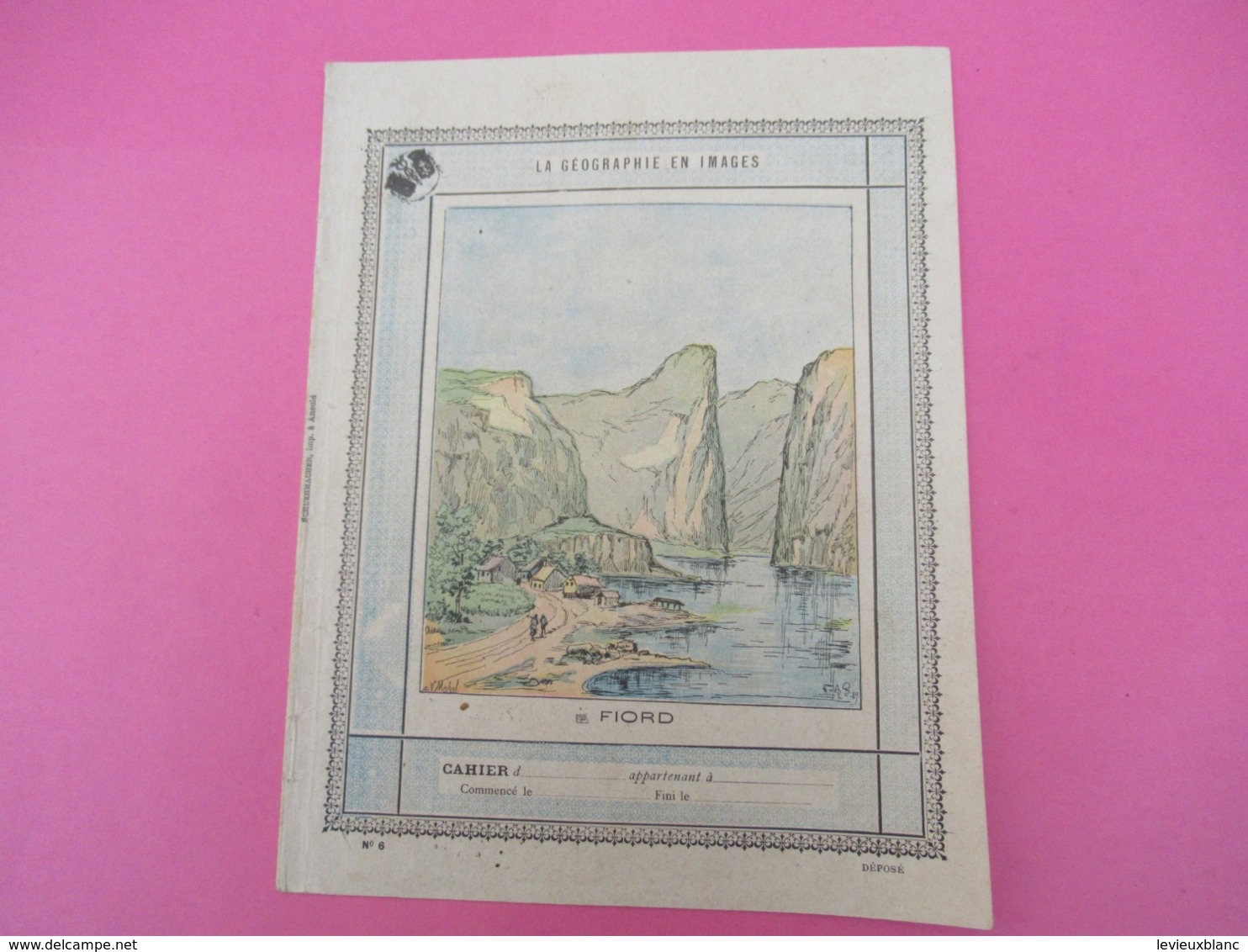 Couverture De Cahier D’écolier/La Géographie En Images/FIORD/Vers 1890-1900  CAH243 - Papeterie