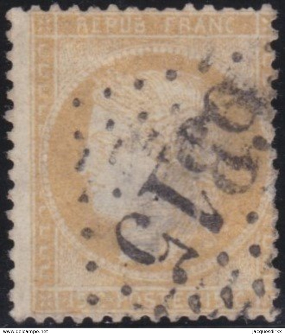 France  .   Yvert   .     59     .     O          .       Oblitéré - 1871-1875 Cérès
