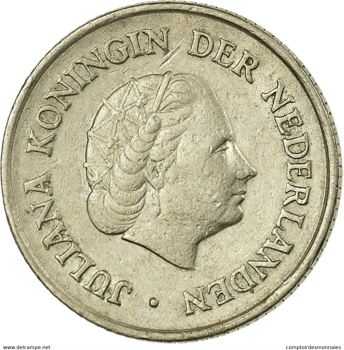 Monnaie, Pays-Bas, Juliana, 25 Cents, 1951, TB+, Nickel, KM:183 - 1948-1980 : Juliana