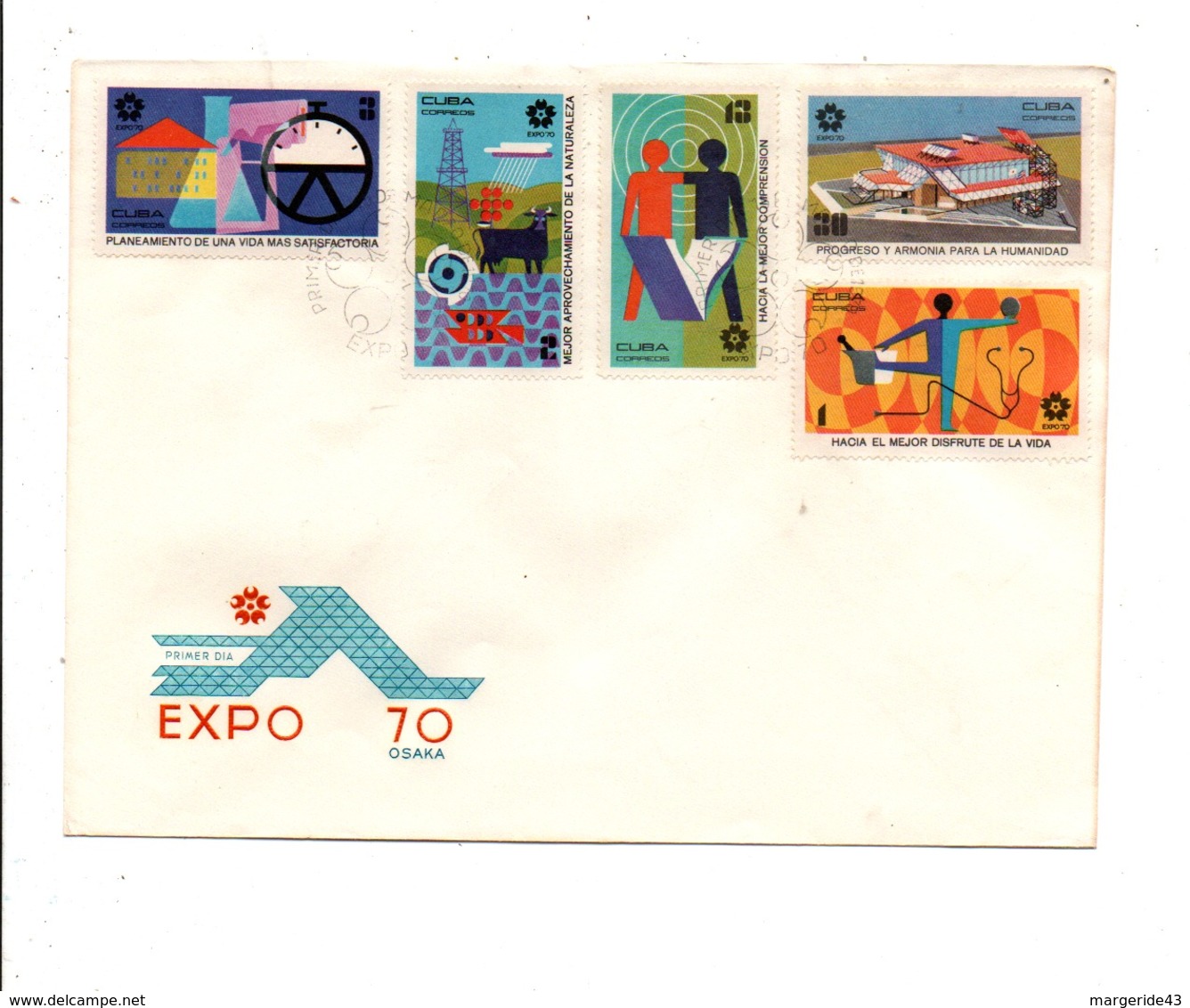 CUBA FDC 1970 EXPO OSAKA - FDC