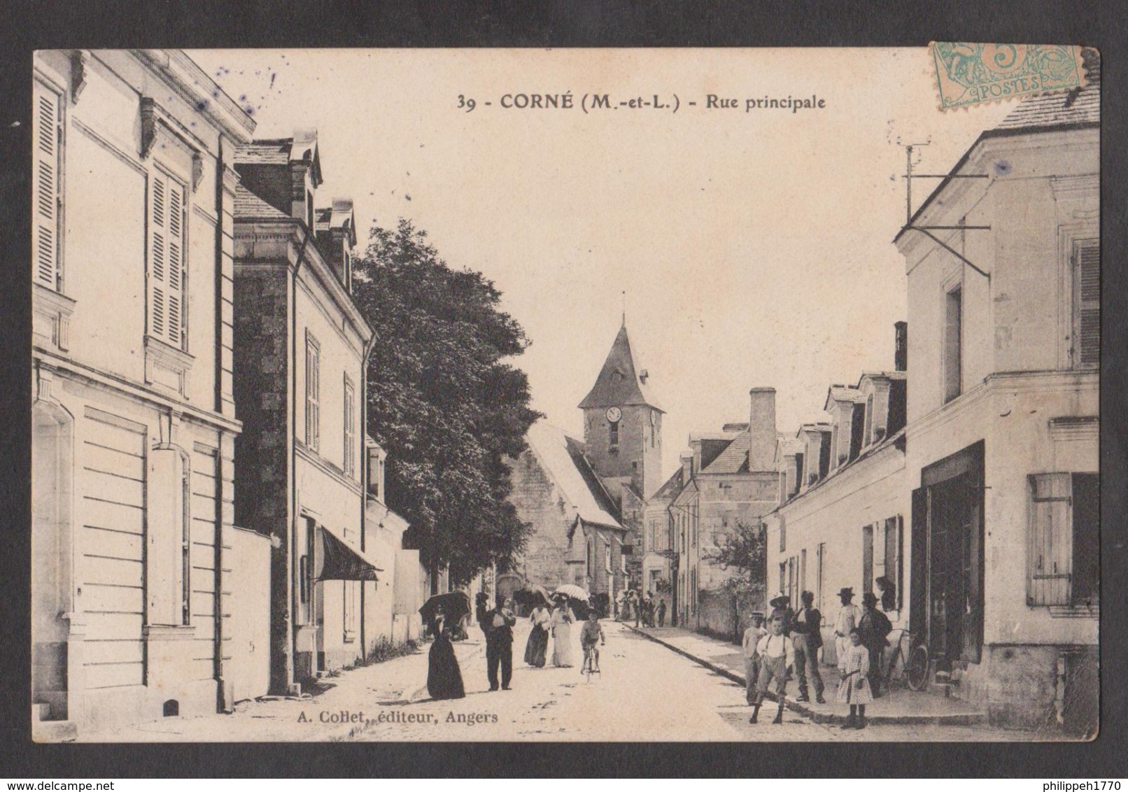 CPA CORNE-Rue Principale-Animée- - Other & Unclassified