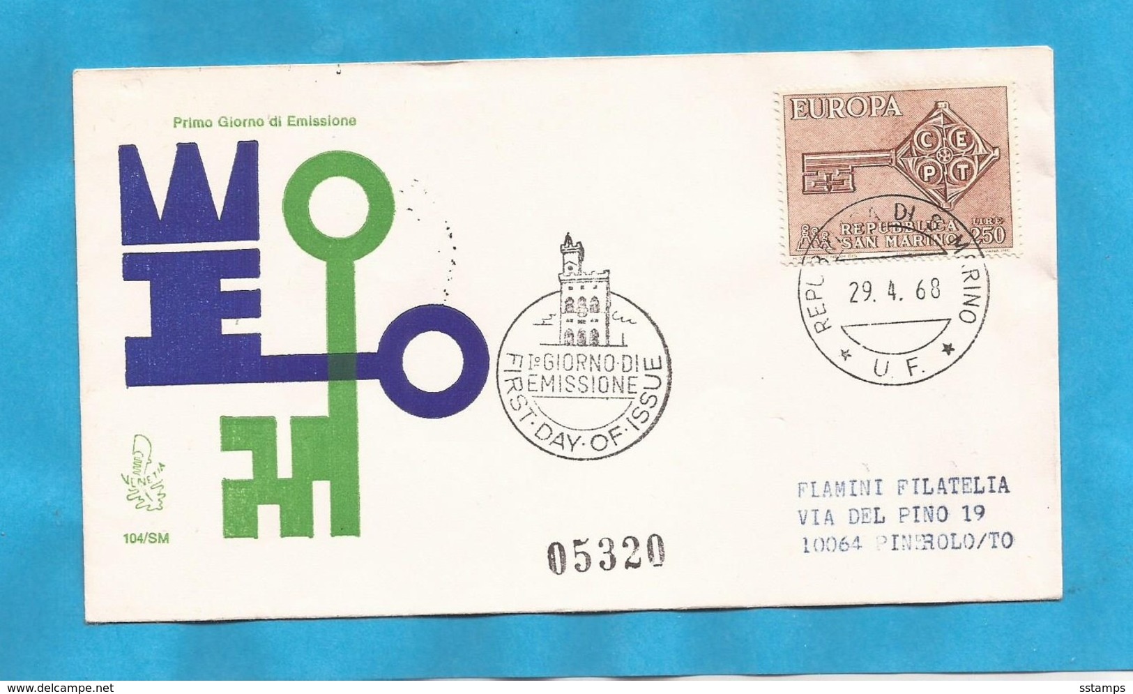 VIII   AKTION AUSFERKAUF  SAN MARINO EUROPA CEPT   FDC   INTERESSANT - 1968