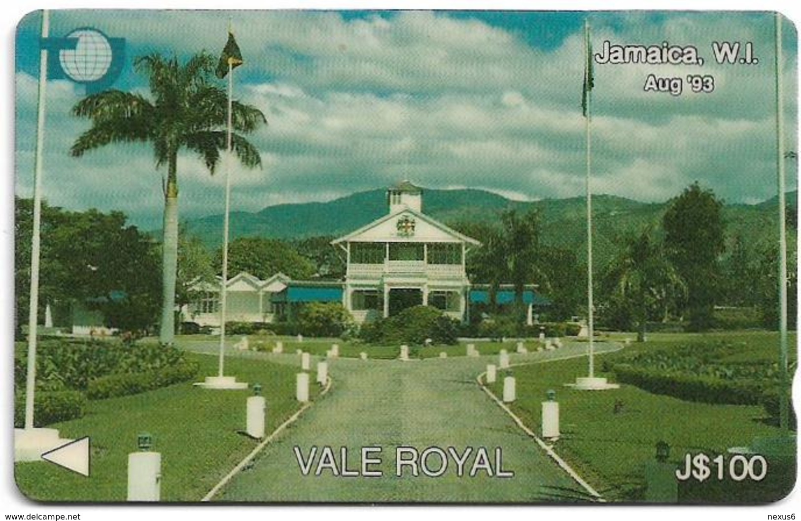 Jamaica - C&W - Vale Royal, 15JAMA, 100J$, 1993, Used - Jamaïque
