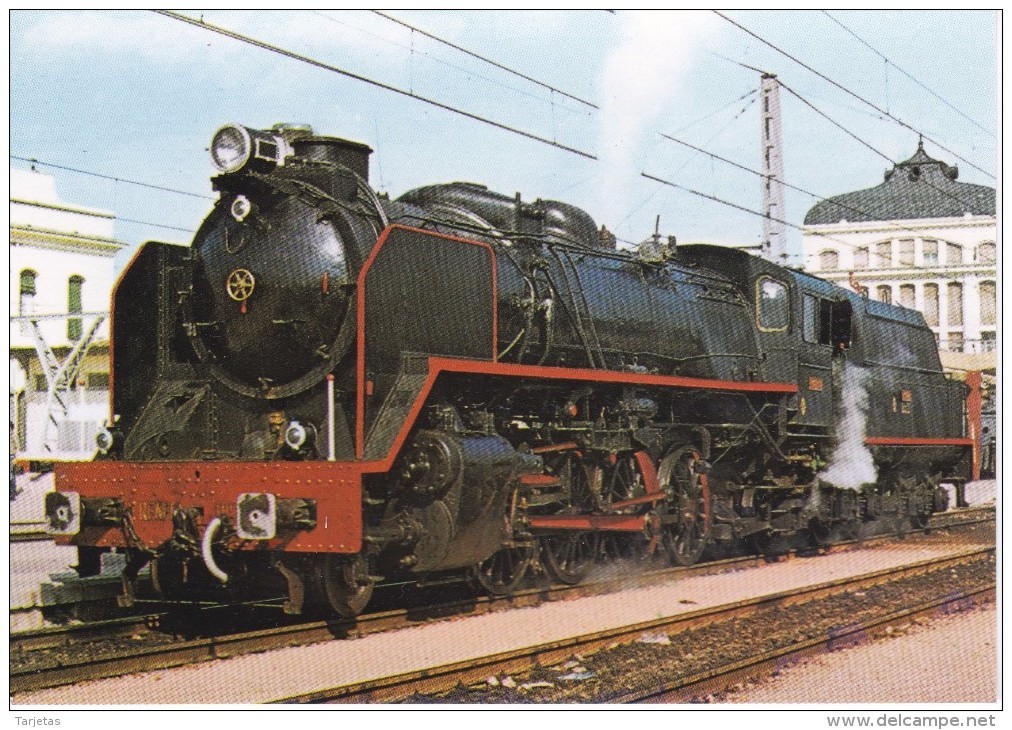 Nº 25 POSTAL DE UNA LOCOMOTORA EN LLEIDA  (TREN-TRAIN-ZUG) AMICS DEL FERROCARRIL - Trenes