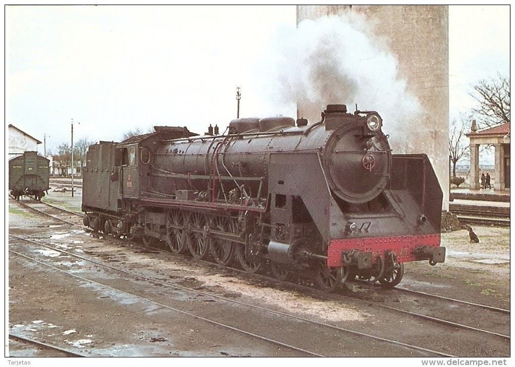 Nº47 POSTAL DE ESPAÑA DE UNA LOCOMOTORA 241-F-2095 EN FUENTES DE OÑORO  (TREN-TRAIN-ZUG) AMICS DEL FERROCARRIL - Trains