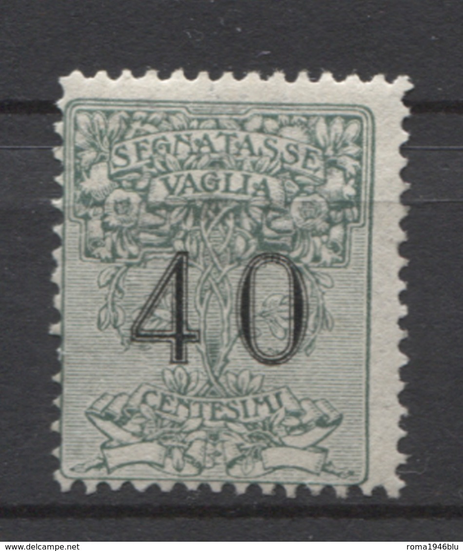 REGNO 1884 SEGNATASSE PER VAGLIA 40C. ** MNH - Mandatsgebühr