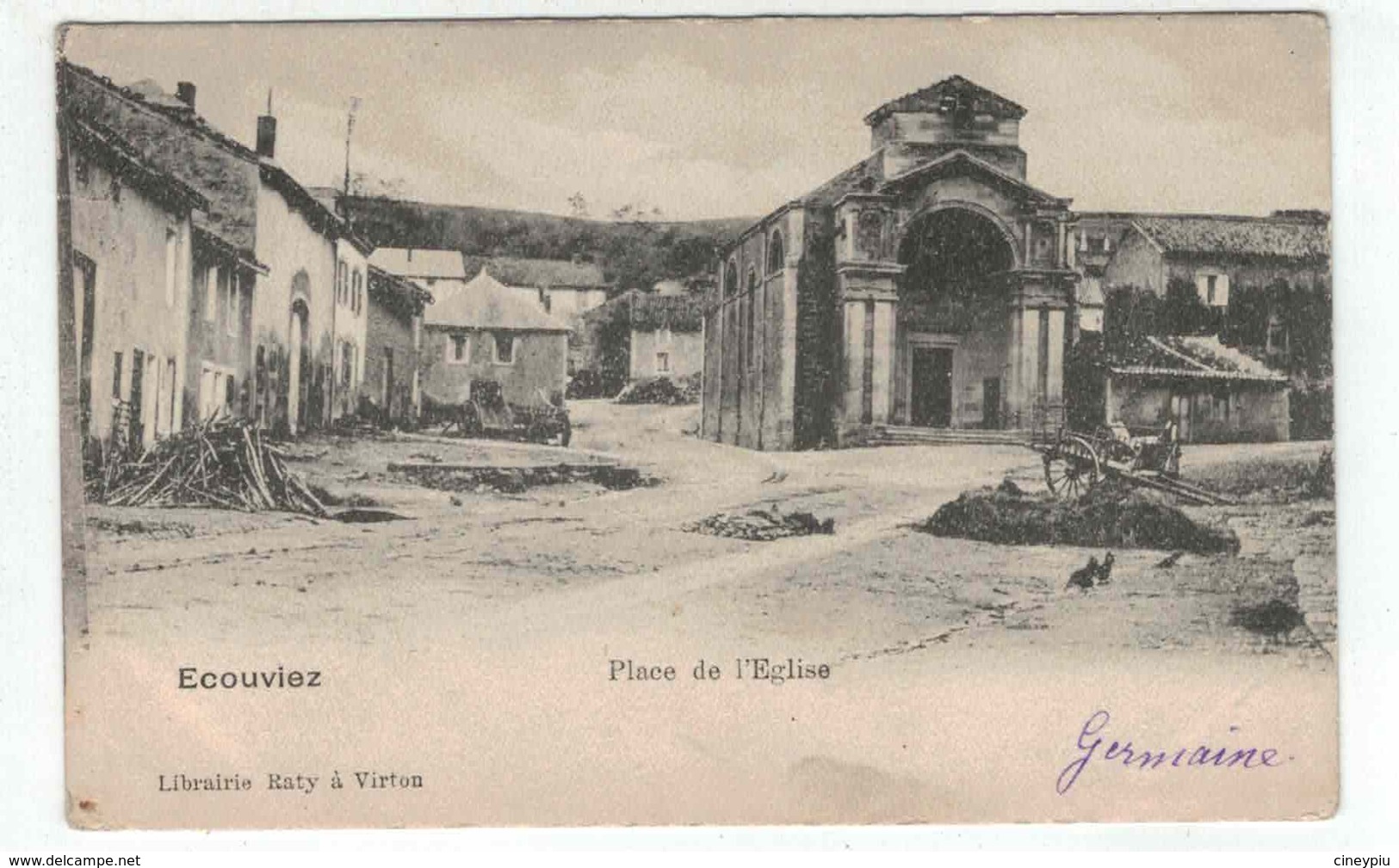 Ecouviez - Place De L'Eglise - Ed. Raty à Virton - Autres & Non Classés