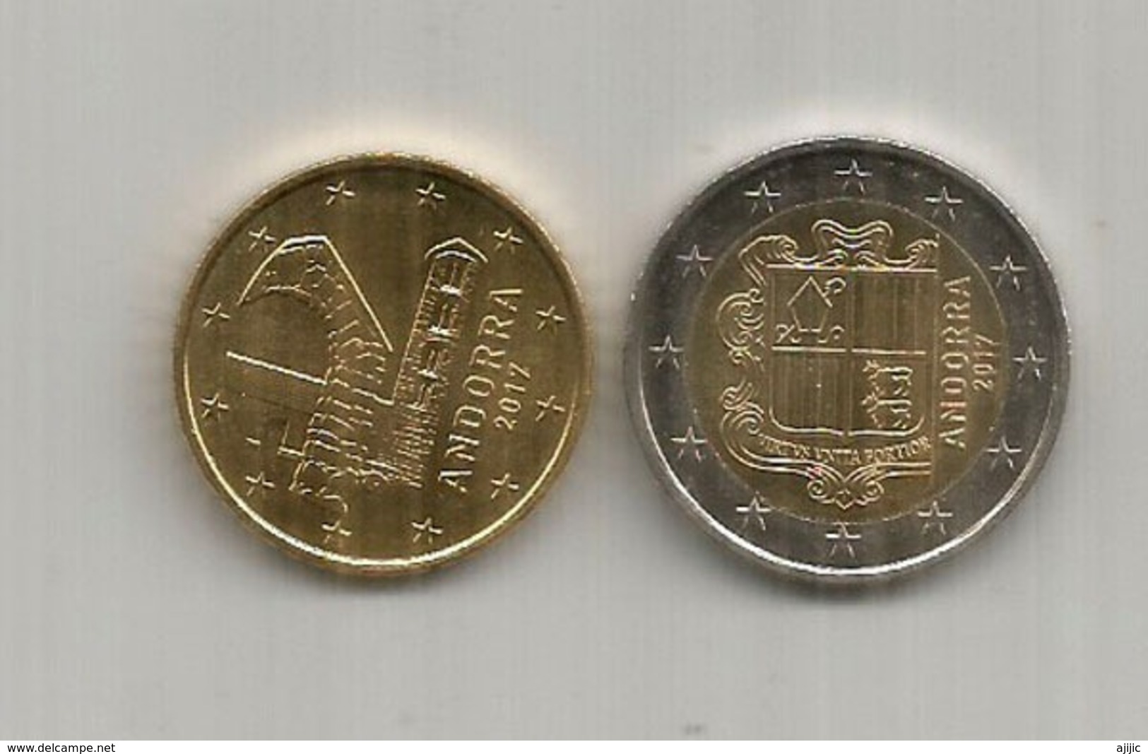 Andorra Euro Coins. (2),  2 Euro +  50 Cents,  Perfect, Brand New, Year 2017 - Andorra