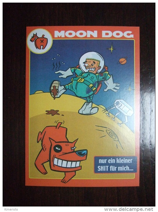 Moon Dog Comic Carte Postale - Publicité