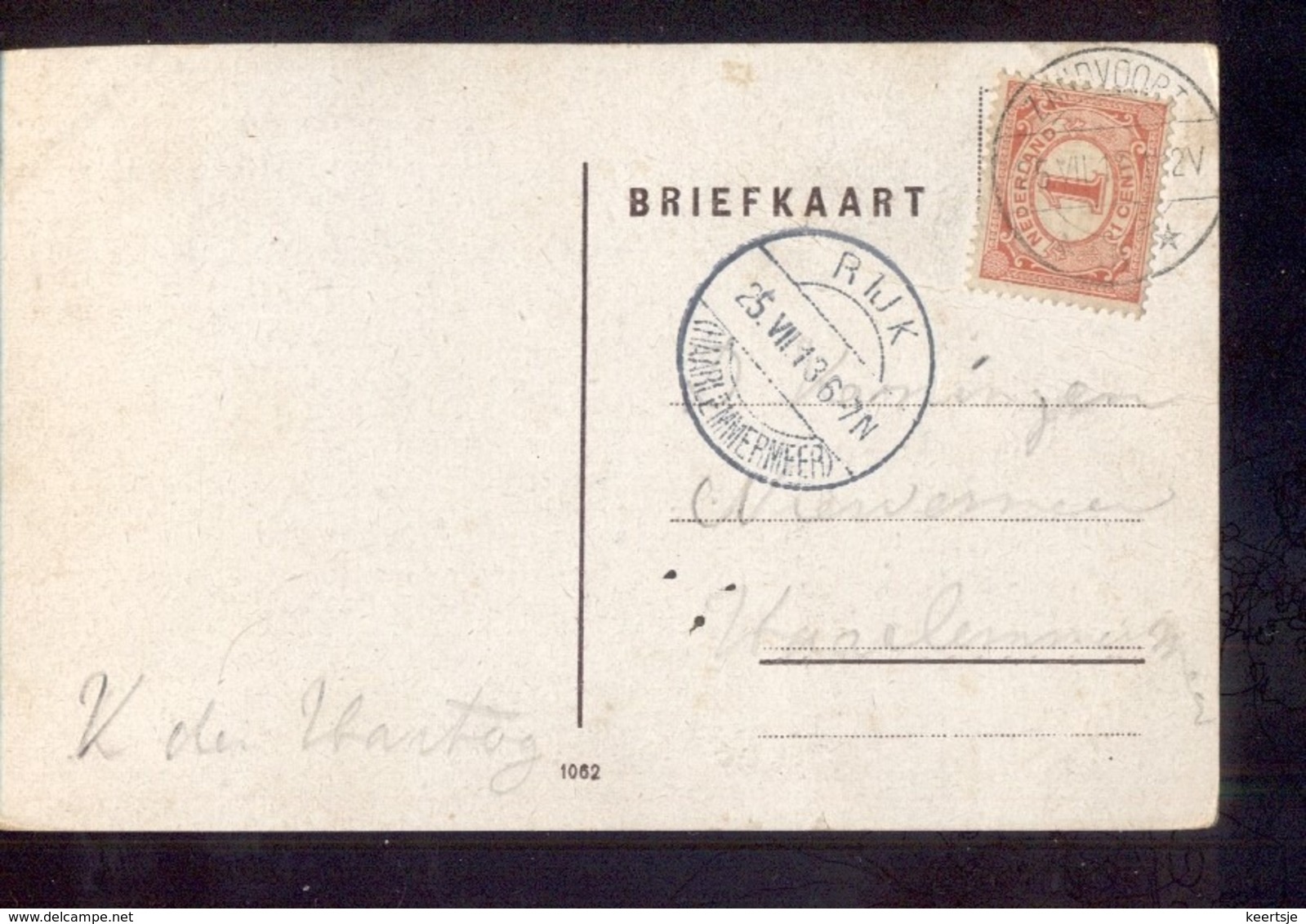 Rijk - Haarlemmermeer - Langebalk - 1913 - Storia Postale