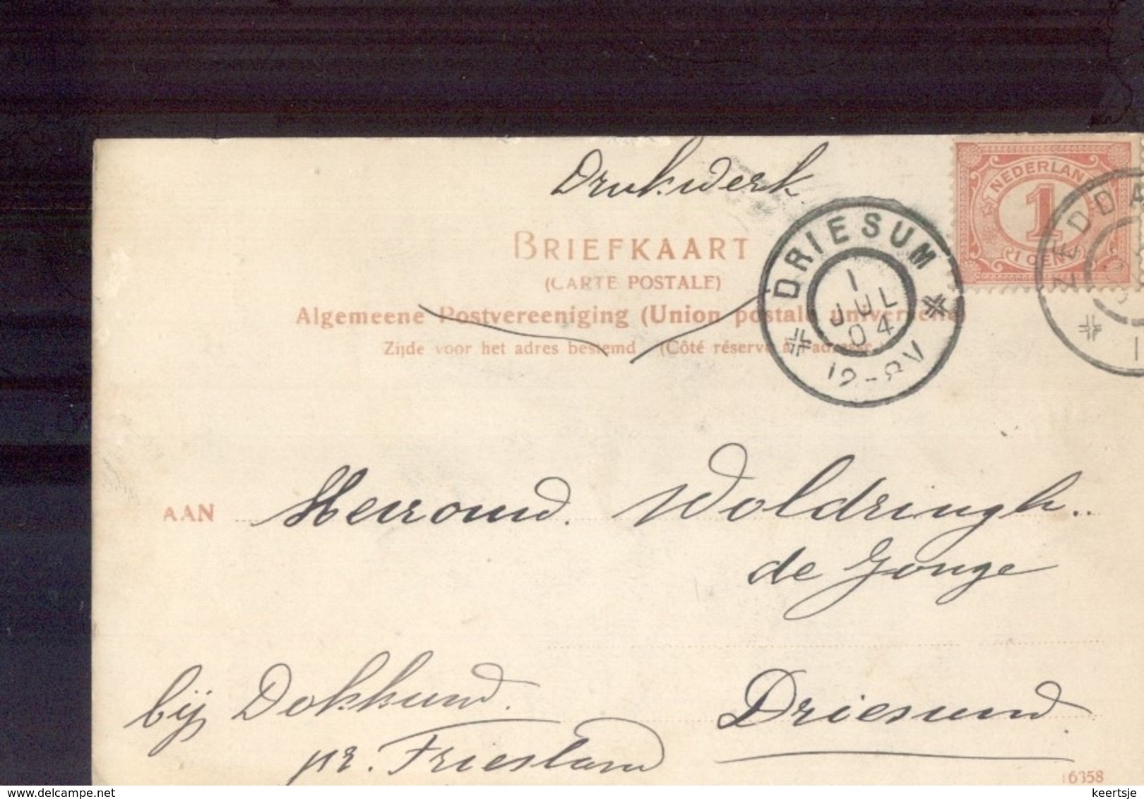 Driesum - 1904 - Postal History