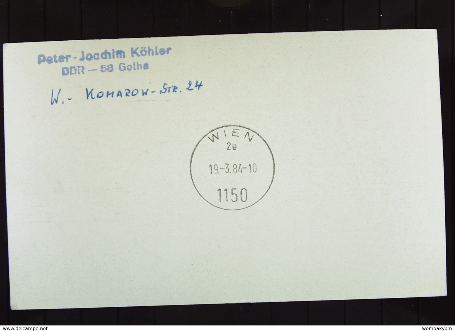 DDR: Luftpost-Karte Mit 25 Pf Zum Messe-Sonderflug OS 448 Leipzig-Wien SoSt.vom 17.3.84, Rs. Mit Eing-Stpl. Wien19.3.84 - Airmail