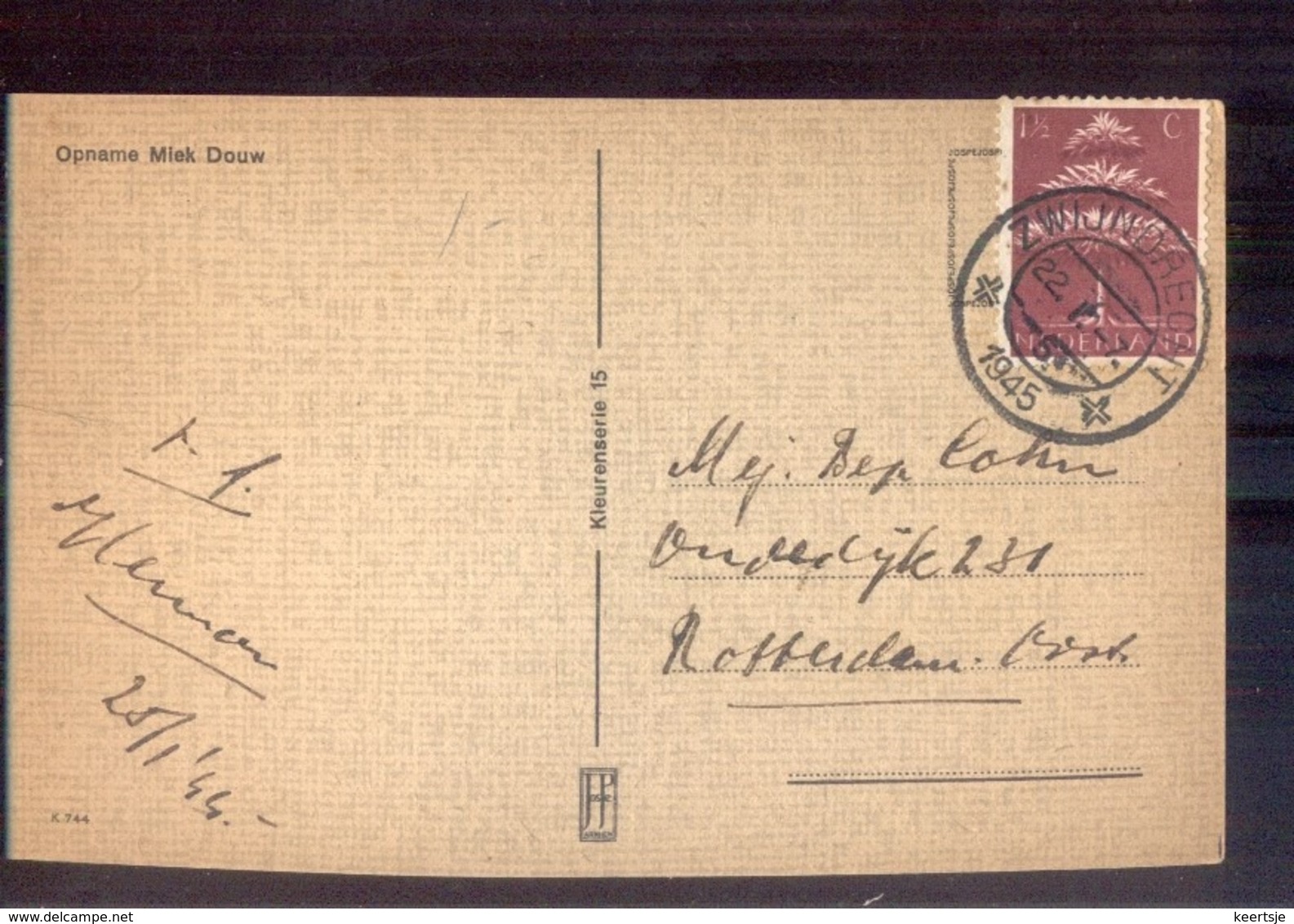 Zwijndrecht - 1945 - Poststempel