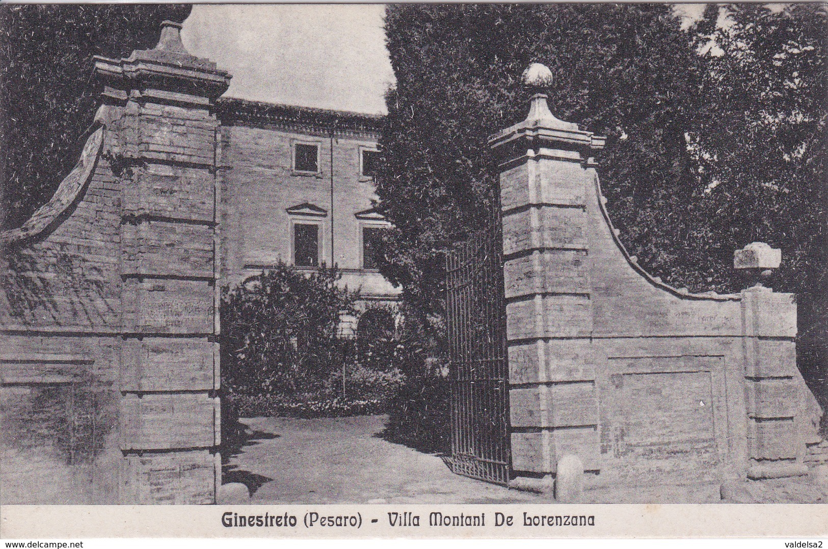 GINESTRETO - PESARO - VILLA MONTANI DE LORENZANA - CANCELLO D'INGRESSO - Pesaro