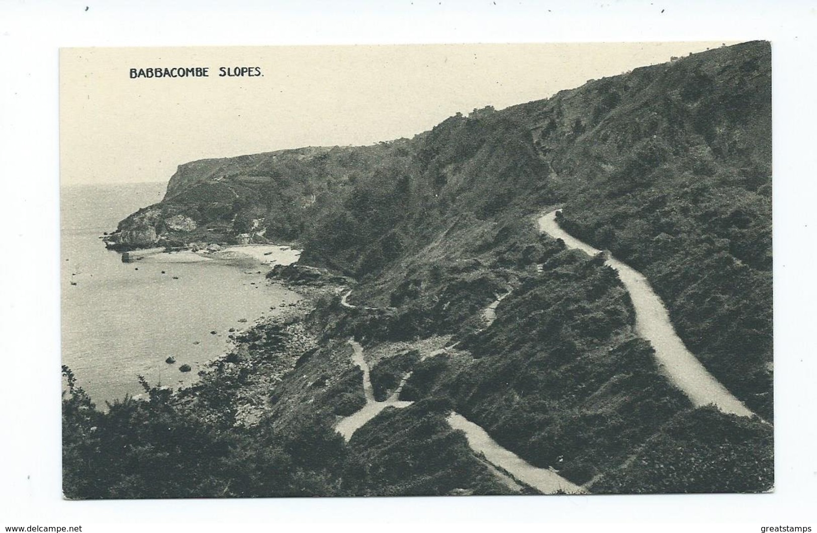 Devon Postcard Babbacombe Slopes Unused - Plymouth