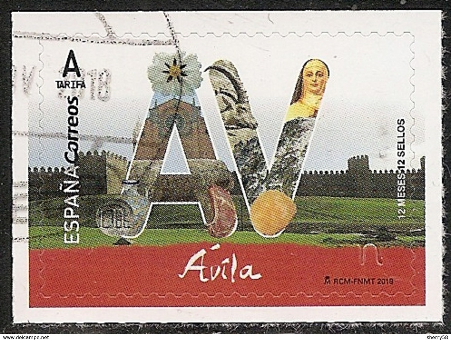 2018-ED. 5196 - 12 Meses, 12 Sellos. Ávila -USADO - - Used Stamps