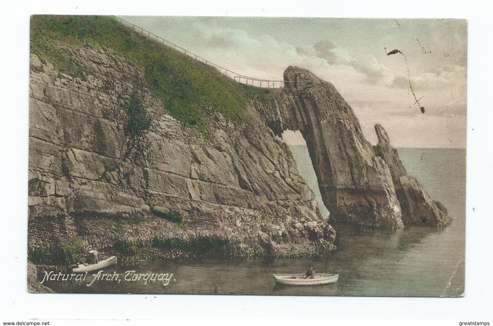 Devon Postcard Torquay 1912 Backstamped Germany. No Stamp  Frith's Natural Arch - Plymouth