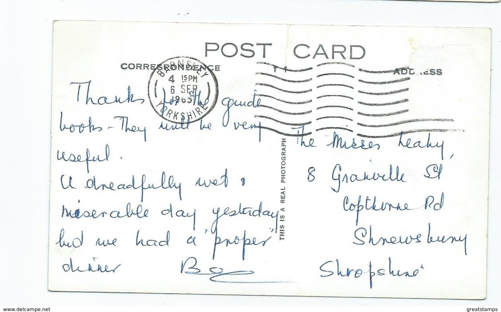Devon Postcard Torquay Thatcher Rock 5426 Posted 1965 No Stamp - Plymouth