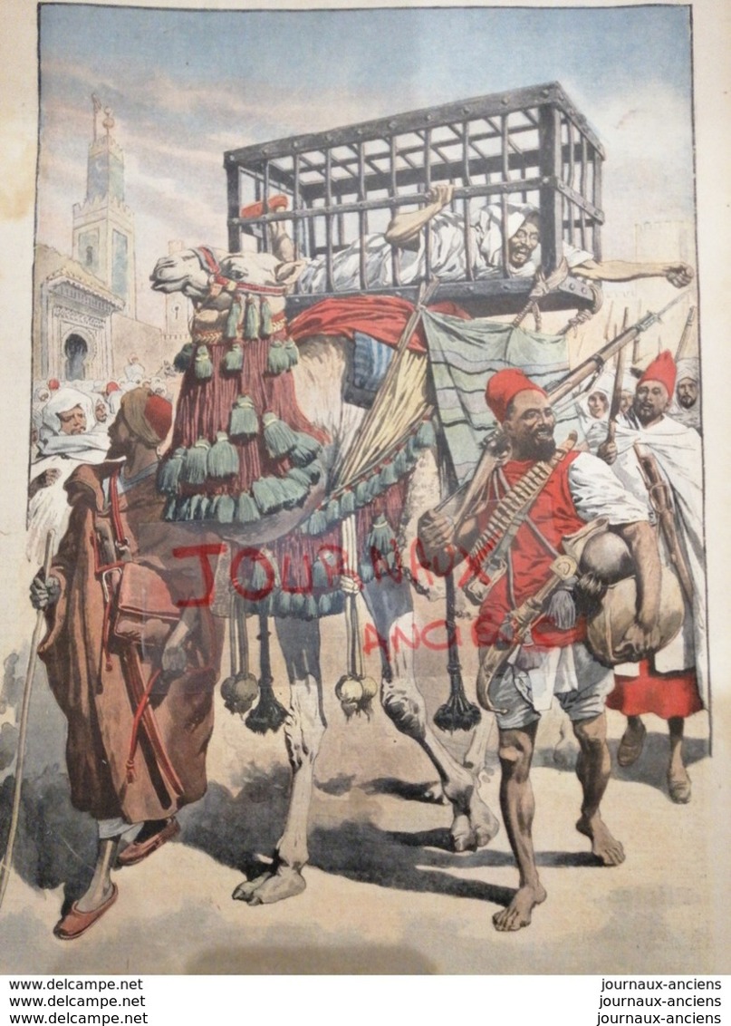 1909 MAROC - LE ROGUI PRISONNIER AMENÉ À FEZ EN CAGE - Le Petit Journal